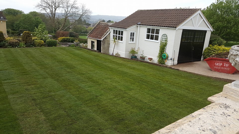 project for lawn turfing in radstock